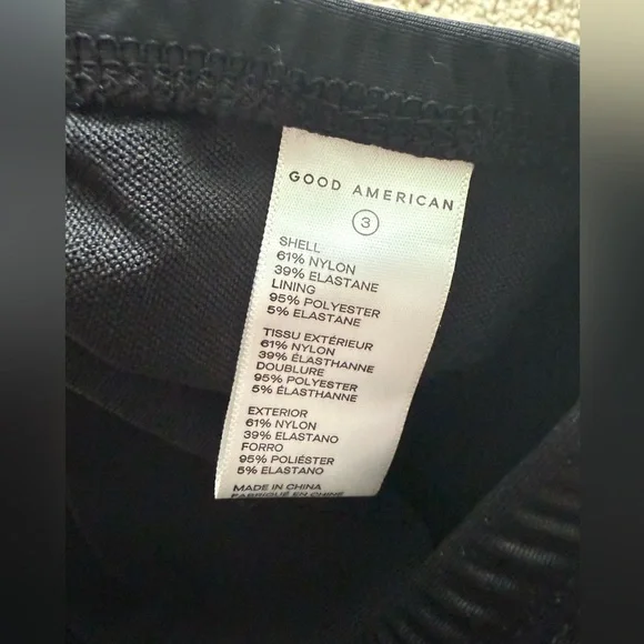 NWOT Good American high cut black strapless swimsuit. Size large (3). - Picture 6 of 6